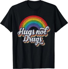Narcotics Anonymous Shirts Hugs Not Drugs Sobriety Unisex T-Shirt picture
