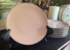 VTG Franciscan “Magnolia” Platinum Band 8-1/4 in Luncheon Plates SOLD IN PAIRS picture
