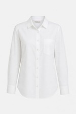 Talbots White Cotton Long Sleeve Shirt Size M picture