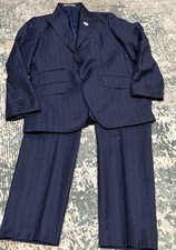 Connaisseur Paris Navy Pinstripe Suit 46 EU 36 US Lanificio Mario Super 170s picture