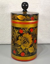 VTG USSR Russian Khokhloma Folk Art Hand Painted Lacquer 13