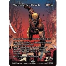 WOLVERINE, BEST THERE IS (BORDERLESS) (097) Marvel Universe Magic MTG MINT CARD picture