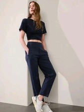 ATHLETA Endless High Rise Pants Blue Womens 10 Athleisure Travel Office Stretch picture