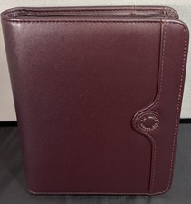 VTG Day Runner 3-Ring Fact Centre Personal Organizer Planner Dark Burgundy Brown picture
