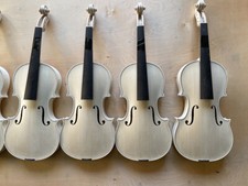 Professional Violin 4/4 European Flame Maple Back Spruce Handmade Unfinished picture