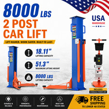8000LBS Two Post Car Lift Portable Auto Truck Hoist 51.3