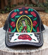 Unisex Virgin Mary red rose embroidered adjustable STEPHEN WILSON JR HAT picture