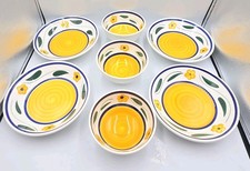 Roma Inc Italy Impatiens Ceramic Bowls 7 Pc Set 8