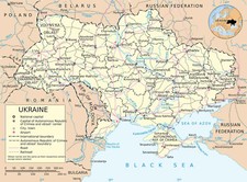 2014 UN Map of Ukraine Home School Poster Print History Geography Former Soviet picture