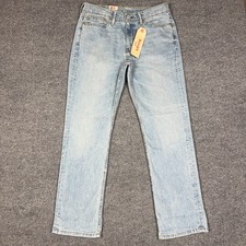 Levi's 514 Jeans Mens 32x30 Blue Light Wash Regular Straight Stretch Denim NOS picture