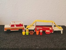 Vintage Fisher Price Little People Play Family Jeep Pop-Up Camper - See Pictures picture