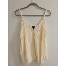 torrid Cream Eyelet Lace-Trim Button Cami Size 2(18) picture