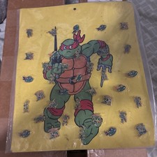 Vintage TMNT Hero Turtles European Pins Diecast Store Display Countertop SEALED picture