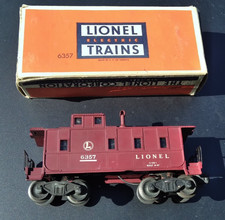Lionel Postwar O O27 Gauge Rare 6357 Maroon Caboose With Maroon Smoke Stack R7 picture