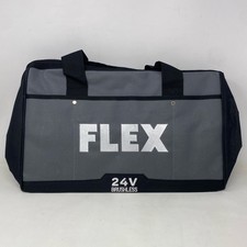 FLEX 24V Brushless Canvas Tool Bag Gray/Black/White 18in Zipper picture