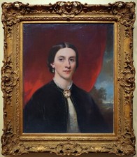Handmade antique Oil Painting Portrait female noblewoman girl on canvas 20