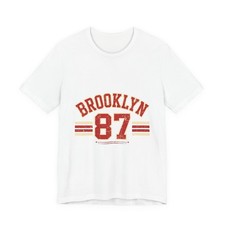 Vintage 80s Sports T-Shirt Retro Athletic Graphic Tee Distressed Brooklyn picture