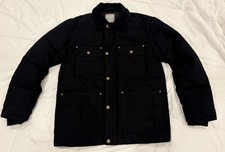 $228 Gap Men's Canvas 4-Pocket Workwear Puffer Jacket Coat, Black, S picture