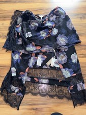 NWT Jessica Simpson Maternity Floral Kimono Flowy Cover Up Short Sleeved O/S picture
