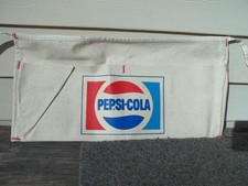 NOS Vintage Pepsi Cola Booth Vendor 2 Pocket Tie On Apron Cotton 17