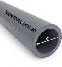 VENTRAL Schedule 80 PVC Pipe 1 Inch (1.315 OD), Grey, Cut Lengths for picture