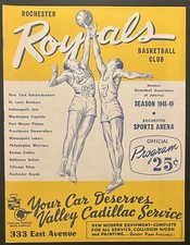 1948-49 Rochester Royals vs Providence Steamrollers BAA Basketball Program picture