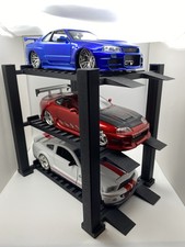 1:24 Scale 4 Post Lift Display for Diecast Cars 3 Tier Garage Diorama picture