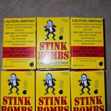 6 BOXES 18 Stink Bombs Rotten Egg Nasty Smell Funny Prank Joke Gag Gift picture