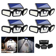 4 Pack Solar LED Motion Sensor Lights IP65 Waterproof Outdoor Security Wall picture