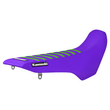 1993-1996 KAWASAKI KLX 650R gripper seat cover   all PURPLE w/ GREEN ribs #515 picture