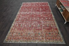 Oushak 6x9,Turkish Rug,vintage,anatolian,RED,kilim,Bohemian,handmade,wool picture