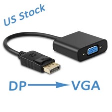 Lot 1-100 Displayport DP Male To VGA Female Adapter Display Port Cable Converter picture