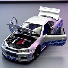 1:24 Nissan Skyline GTR-R34 Alloy Diecast Model Car - JDM Classic Collectible picture