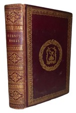 c. 1840, THE COMPLETE WORKS OF ROBERT BURNS, ILLUSTRATED, BEAUTIFUL LEATHER picture