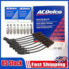 8pcs 9748HH Wires & 41-962 19299585 Spark Plugs OEM For Chevrolet 4.8L 5.3L 6.0L picture