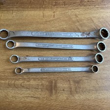 VINTAGE CRAFTSMAN =V= 4pc OFFSET BOX WRENCH 1 - 7/8 - 13/16 - 5/8 picture