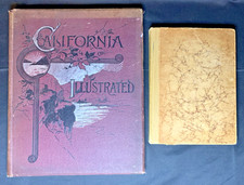 Antiq LOT of 2: Lights & Shadows of Yosemite 1926 & CA Illustrated 1892 Gilded picture
