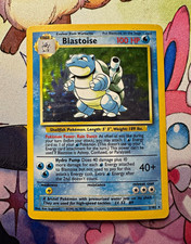 Pokemon TCG Blastoise Base Set Holo Rare Unlimited 2/102 100HP EN 1999 picture