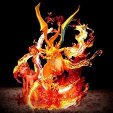 Pokemon Charizard Charmander Figure PVC Statue Fire Battle Scene 30cm / 11.8
