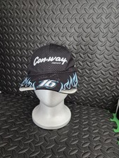 Black Roush Fenway Con-Way Racing Freight Flames Cap Hat Signed By Colin Braun picture