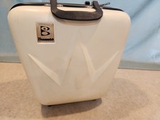 Vintage Brunswick Pale Black & White Bowling Ball Bag Clamshell Hard Case picture