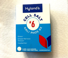 Hyland's Naturals Cell Salt #6 Kali Phos 6X Stress Relief 100 Tablets picture