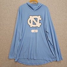 North Carolina Tar Heels Jordan Hoodie T-shirt Long Sleeve Dri-Fit Logo Sz XL picture