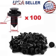 100 Pcs Bumper Clips 10mm Hood Fender Push Rivets Retainer Fasteners for Honda picture