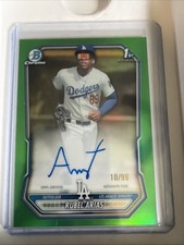 2026 Bowman Chrome Rubel Arias /99 True Green #CPA-RAR 1st Dodgers AUTO. picture