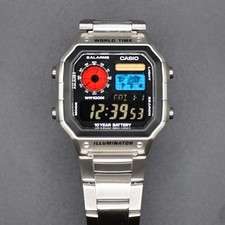 CASIO AE-1200WHD. Royale World Time Watch Mod. Negative Display - Hydromod picture
