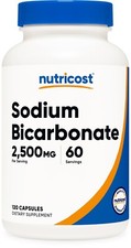 Nutricost Sodium Bicarbonate (2,500mg) 120 Capsules - GMO-free, Gluten Free picture