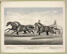 Long Island New York Ethan Allen and Dexter Harness Racing 1867 Currier Ives picture