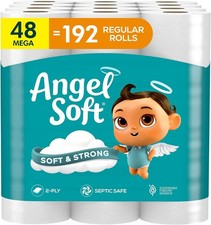 48 Mega Rolls Angel Soft Toilet Paper Soft and Strong Toilet Tissue picture