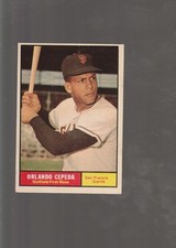 1961 TOPPS # 435 ORLANDO CEPEDA HOF SHARP EXMT picture